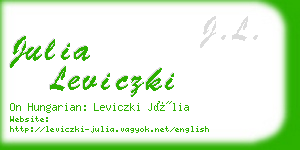 julia leviczki business card